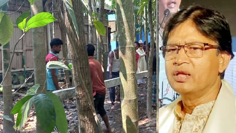 সাংবাদিকের জমি অধ্যক্ষের পেটে